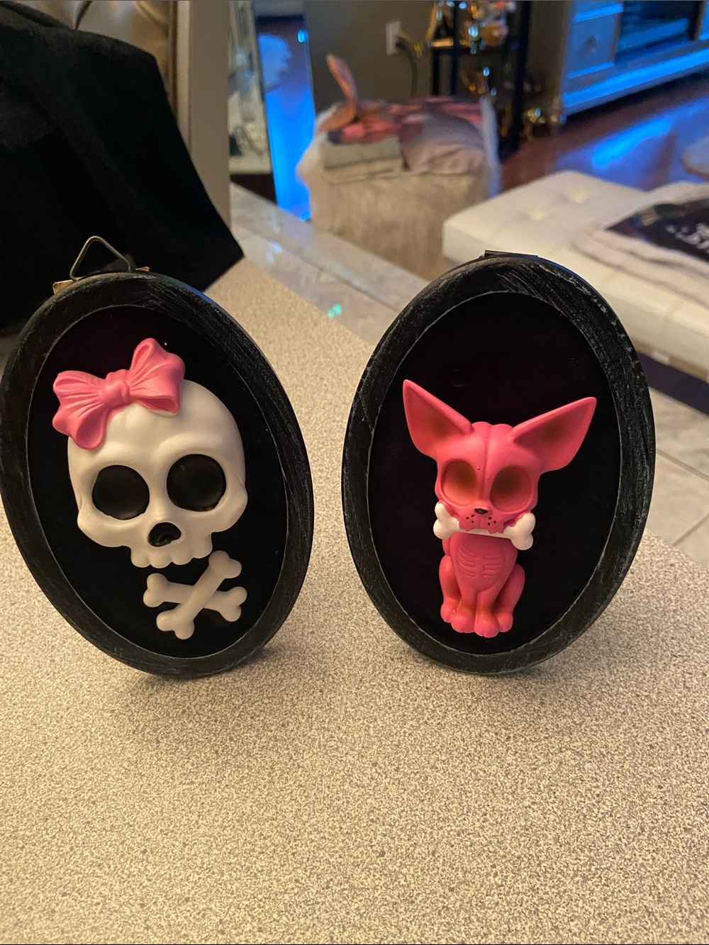 Pink Skull & Pink Chihuahua Kids Wall Décor Set